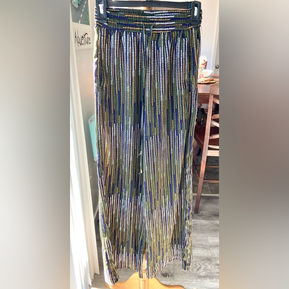 H&M Wide Leg Print Colorful Hippie Pants (6) Womens - Picture 2 of 7